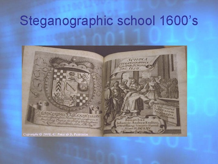 Steganographic school 1600’s 