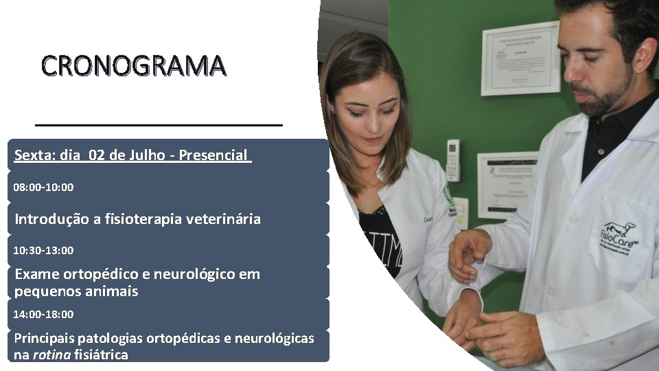 CRONOGRAMA Sexta: dia 02 de Julho - Presencial 08: 00 -10: 00 Introdução a