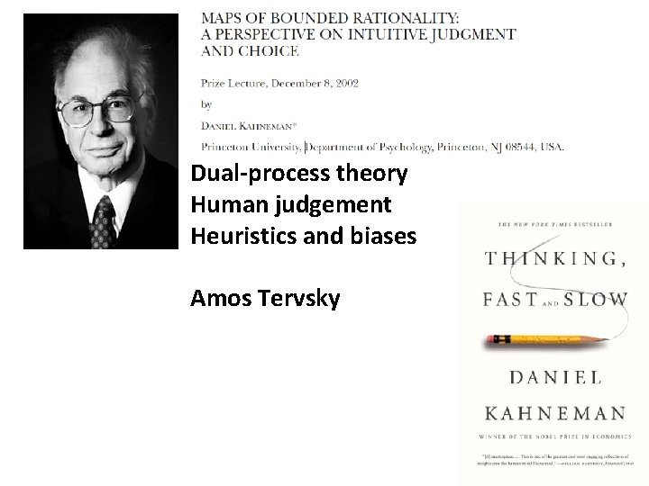 Dual-process theory Human judgement Heuristics and biases Amos Tervsky 