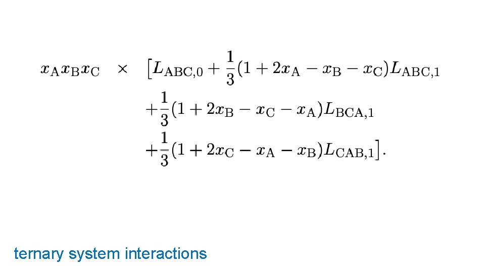 ternary system interactions 