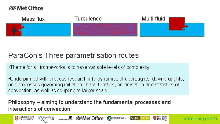Mass flux Turbulence Multi-fluid Para. Con’s Three parametrisation routes • Theme for all frameworks Mass flux Turbulence Multi-fluid Para. Con’s Three parametrisation routes • Theme for all frameworks