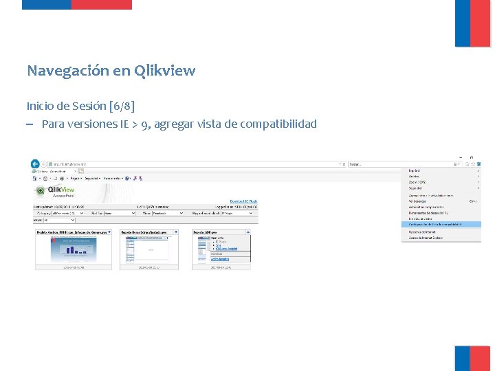 Navegación en Qlikview Inicio de Sesión [6/8] – Para versiones IE > 9, agregar
