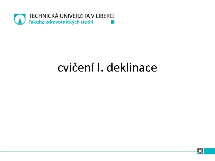 cvičení I. deklinace 