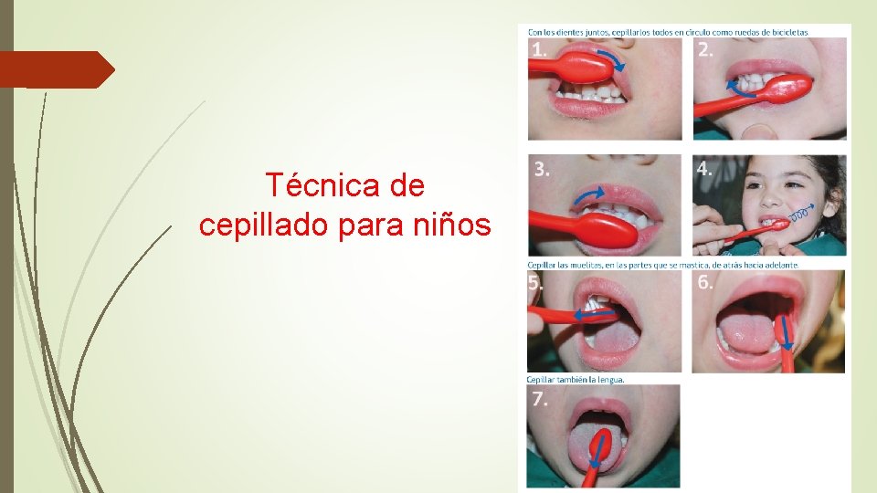 Técnica de cepillado para niños 