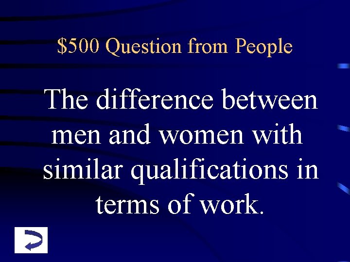 $500 Question from People The difference between men and women with similar qualifications in