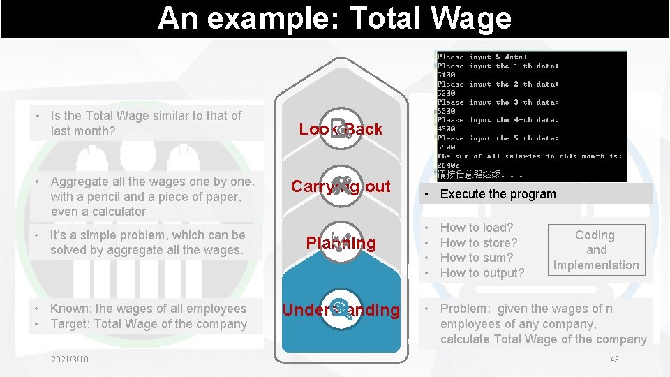 An example: Total Wage • Is the Total Wage similar to that of last