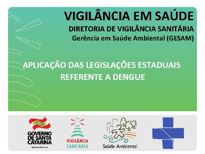 VIGIL NCIA EM SAÚDE DIRETORIA DE VIGIL NCIA SANITÁRIA Gerência em Saúde Ambiental (GESAM)