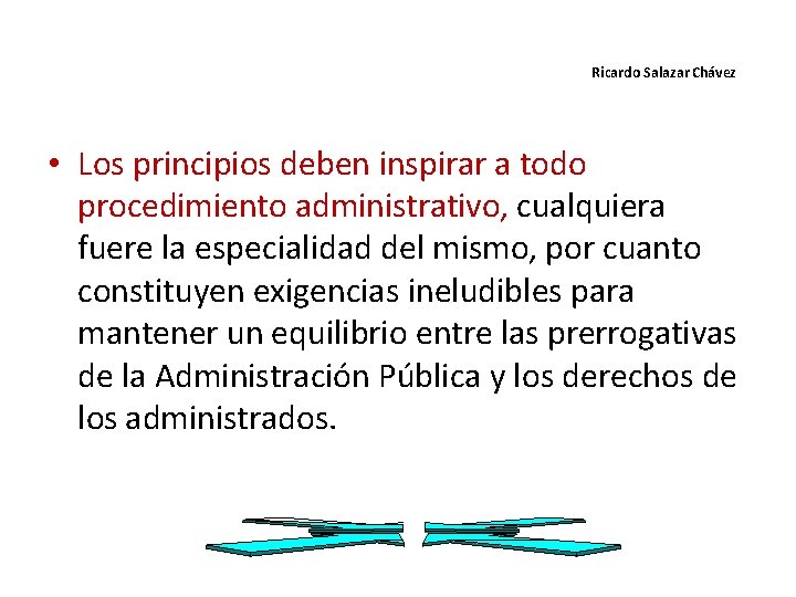 Ricardo Salazar Chávez • Los principios deben inspirar a todo procedimiento administrativo, cualquiera fuere