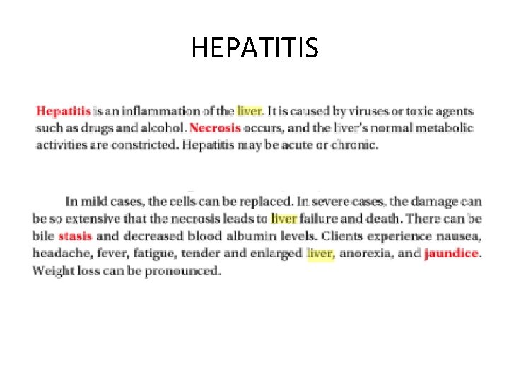 HEPATITIS 