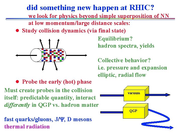 did something new happen at RHIC? we look for physics beyond simple superposition of