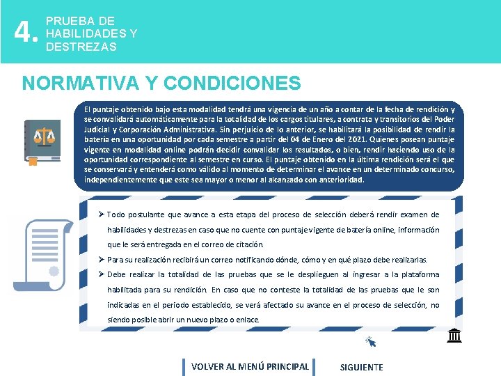 4. PRUEBA DE HABILIDADES Y DESTREZAS NORMATIVA Y CONDICIONES El puntaje obtenido bajo esta 4. PRUEBA DE HABILIDADES Y DESTREZAS NORMATIVA Y CONDICIONES El puntaje obtenido bajo esta