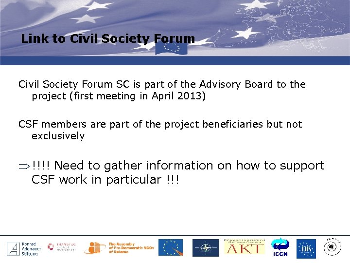 Link to Civil Society Forum SC is part of the Advisory Board to the