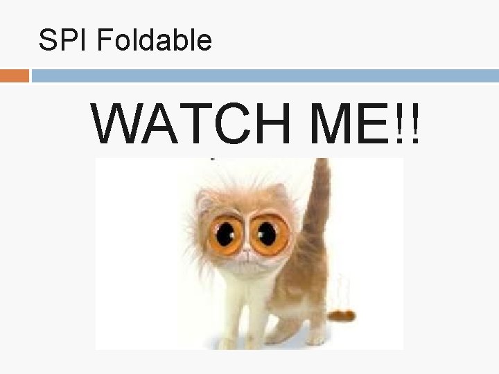 SPI Foldable WATCH ME!! SPI Foldable WATCH ME!!