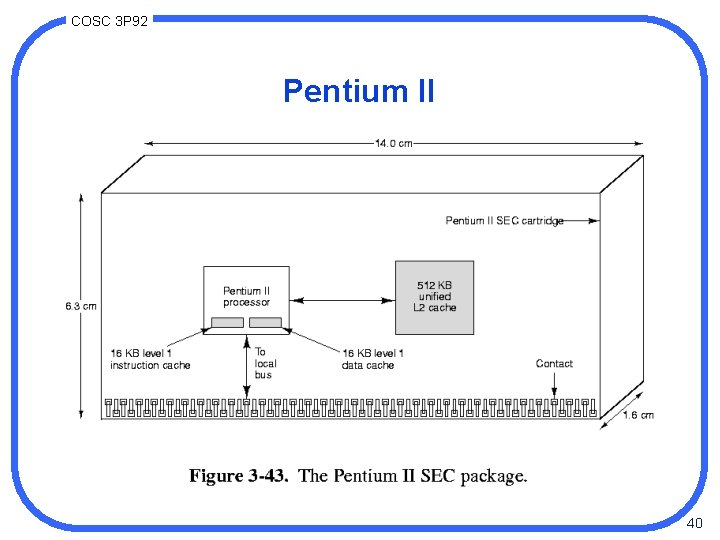 COSC 3 P 92 Pentium II 40 