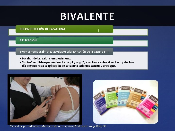 BIVALENTE RECONSTITUCIÓN DE LA VACUNA APLICACIÓN Eventos temporalmente asociados a la aplicación de la BIVALENTE RECONSTITUCIÓN DE LA VACUNA APLICACIÓN Eventos temporalmente asociados a la aplicación de la