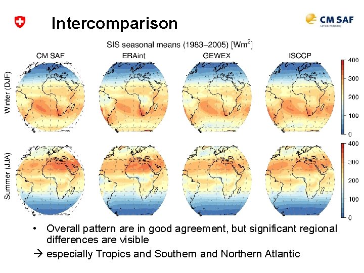 Intercomparison • Overall pattern are in good agreement, but significant regional differences are visible