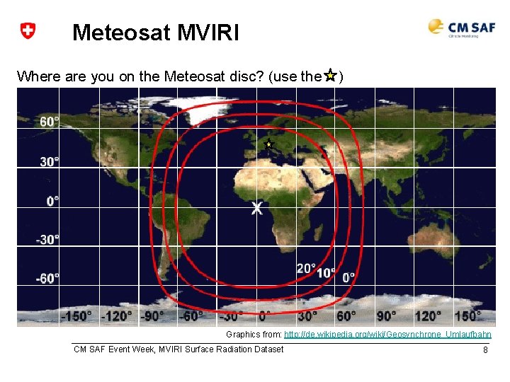 Meteosat MVIRI Where are you on the Meteosat disc? (use the ) Graphics from:
