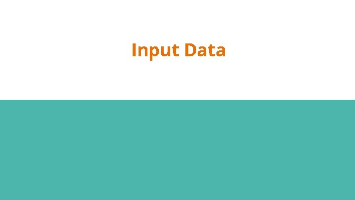 Input Data 