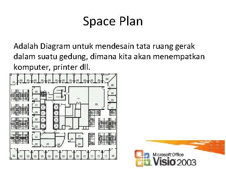 Space Plan Adalah Diagram untuk mendesain tata ruang gerak dalam suatu gedung, dimana kita