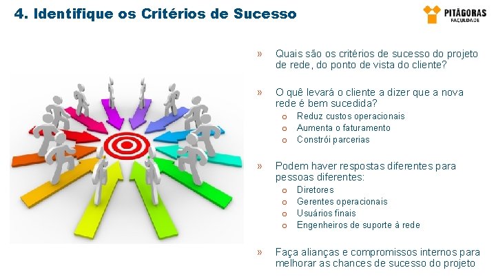 4. Identifique os Critérios de Sucesso » Quais são os critérios de sucesso do