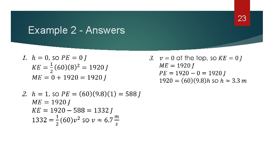 23 Example 2 - Answers 