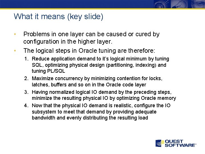 What it means (key slide) • • Problems in one layer can be caused What it means (key slide) • • Problems in one layer can be caused