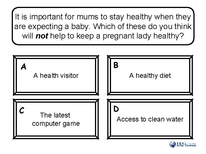 It is important for mums to stay healthy when they are expecting a baby.