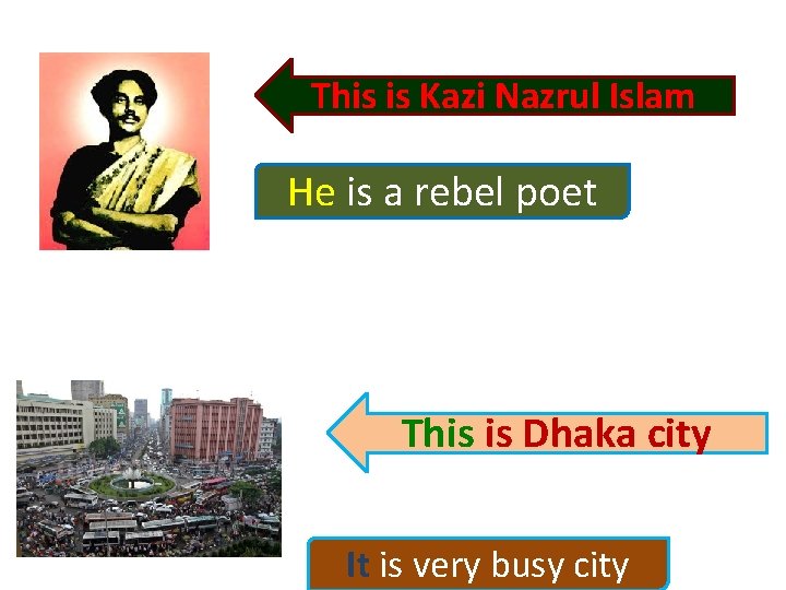 This is Kazi Nazrul Islam He is a rebel poet This is Dhaka city