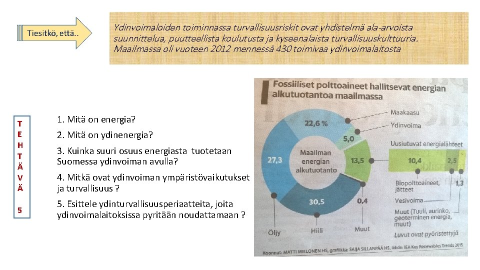 Ydinvoimaloiden toiminnassa turvallisuusriskit ovat yhdistelmä ala-arvoista suunnittelua, puutteellista koulutusta ja kyseenalaista turvallisuuskulttuuria. Maailmassa oli