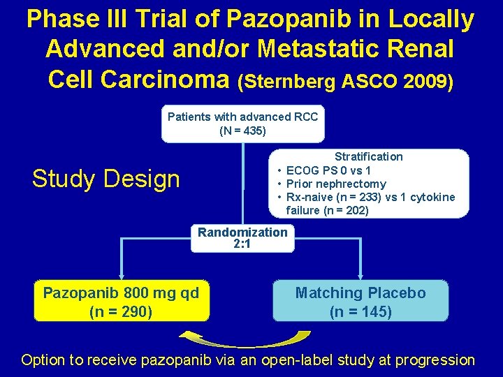 Phase III Trial of Pazopanib in Locally Advanced and/or Metastatic Renal Cell Carcinoma (Sternberg