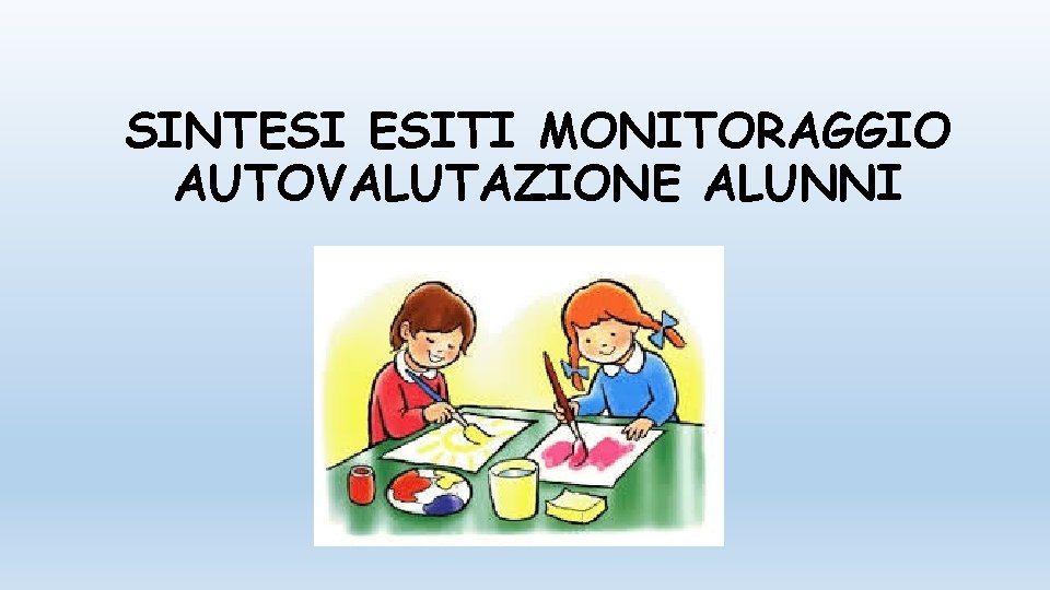 SINTESI ESITI MONITORAGGIO AUTOVALUTAZIONE ALUNNI 