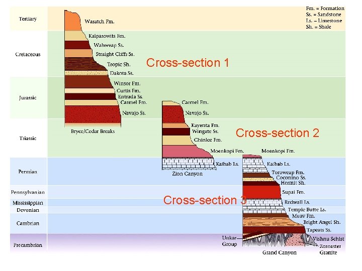 Cross-section 1 Cross-section 2 Cross-section 3 