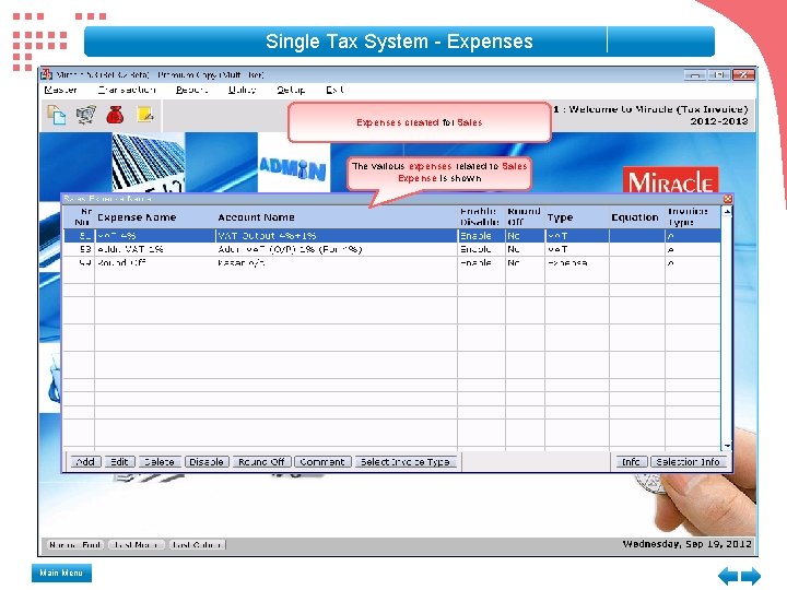 Single Tax System - Expenses created for Sales The various expenses related to Sales Single Tax System - Expenses created for Sales The various expenses related to Sales