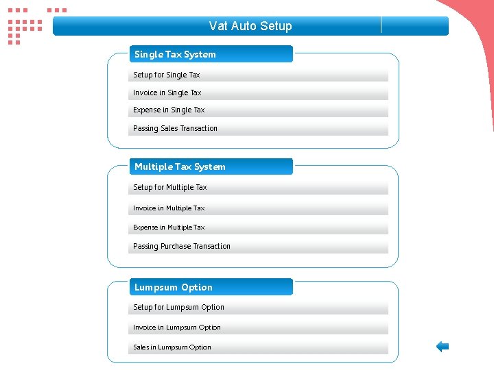 Vat Auto Setup Single Tax System Setup for Single Tax Invoice in Single Tax Vat Auto Setup Single Tax System Setup for Single Tax Invoice in Single Tax
