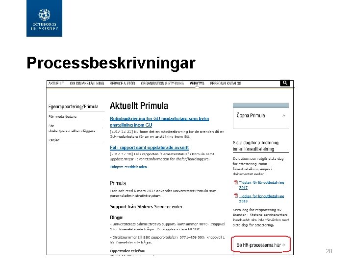  Processbeskrivningar 28 