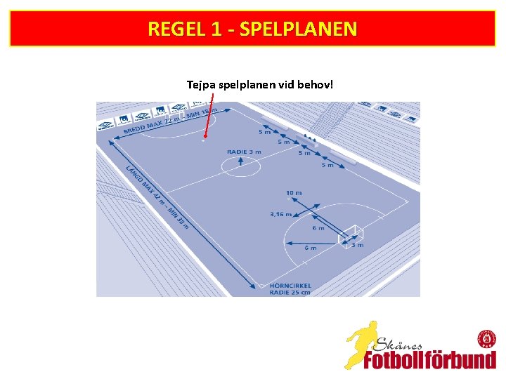 REGEL 1 - SPELPLANEN Tejpa spelplanen vid behov! 