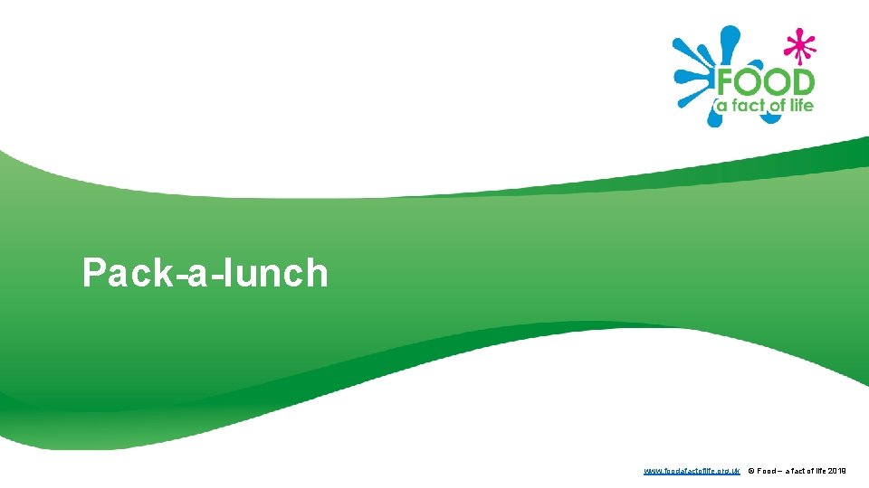 Pack-a-lunch www. foodafactoflife. org. uk © Food – a fact of life 2019 