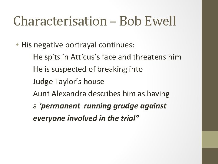 Kelso High School English Department To Kill a