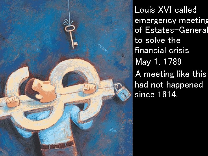 Louis XVI called emergency meeting of Estates-General to solve the financial crisis May 1,