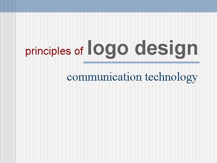 principles of logo design communication technology 