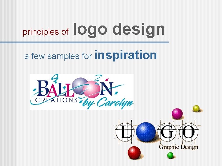 principles of logo design a few samples for inspiration 