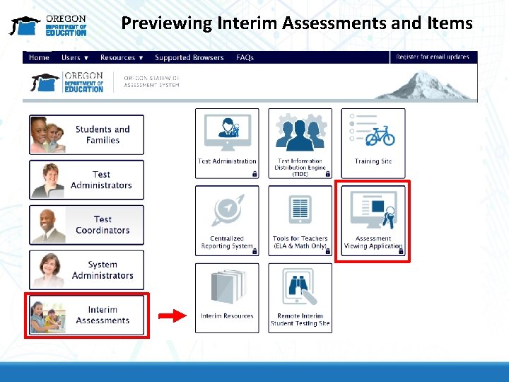 Previewing Interim Assessments and Items Previewing Interim Assessments and Items