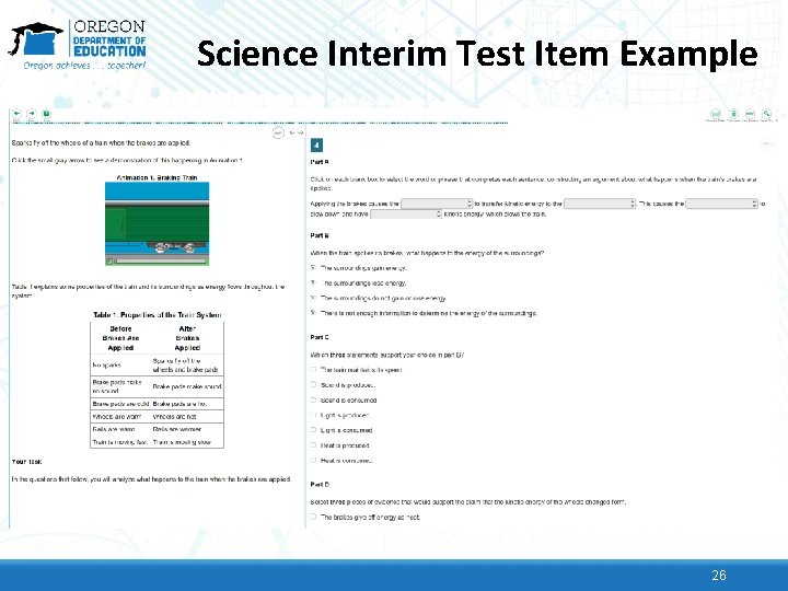 Science Interim Test Item Example 26 Science Interim Test Item Example 26