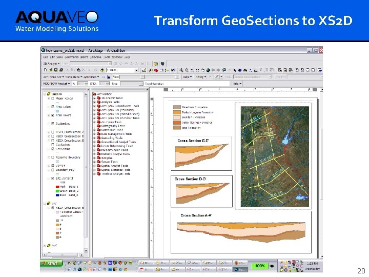 Transform Geo. Sections to XS 2 D 20 