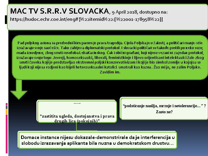 MAC TV S. R. R. V SLOVACKA, 9 April 2018, dostupno na: https: //hudoc.