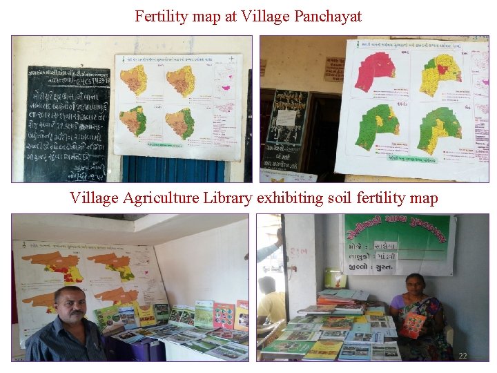 Fertility map at Village Panchayat Village Agriculture Library exhibiting soil fertility map 22 