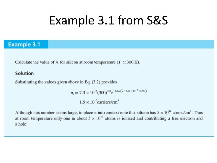 Example 3. 1 from S&S 