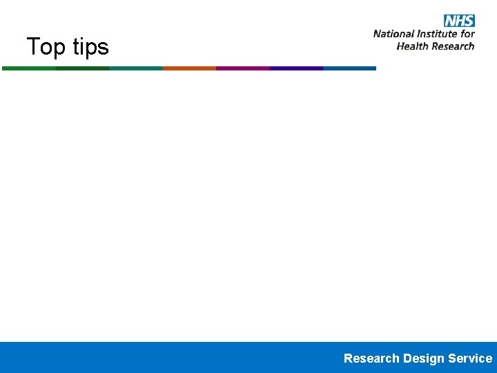Top tips Research Design Service 
