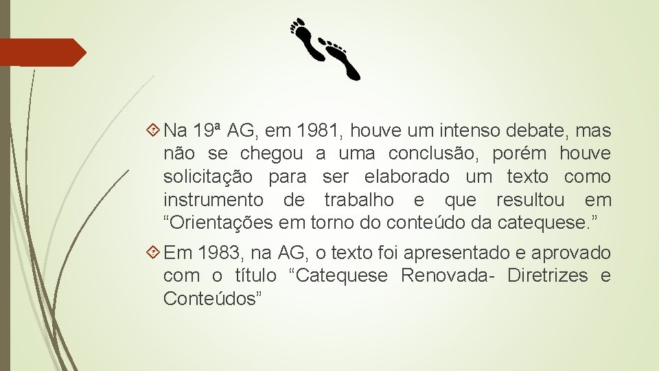  Na 19ª AG, em 1981, houve um intenso debate, mas não se chegou