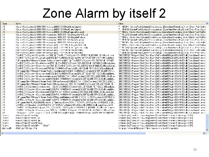 Zone Alarm by itself 2 34 